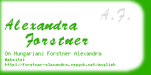 alexandra forstner business card